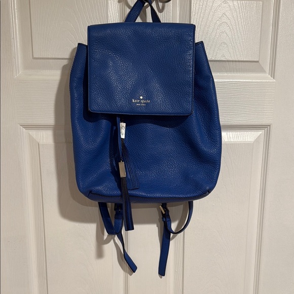 kate spade Handbags - Kate Spade Royal Blue Leather Backpack